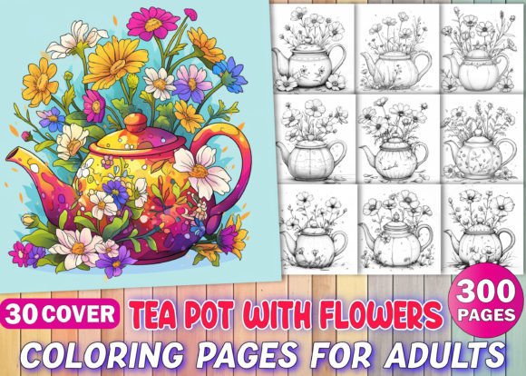 300 Tea Pot with Flower Coloring Pages: A Strategic Creative Asset for Today’s Content-Driven Professionals