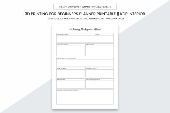 3D Printing for Beginners Planner: Your All-in-One Launchpad for Creative Confidence