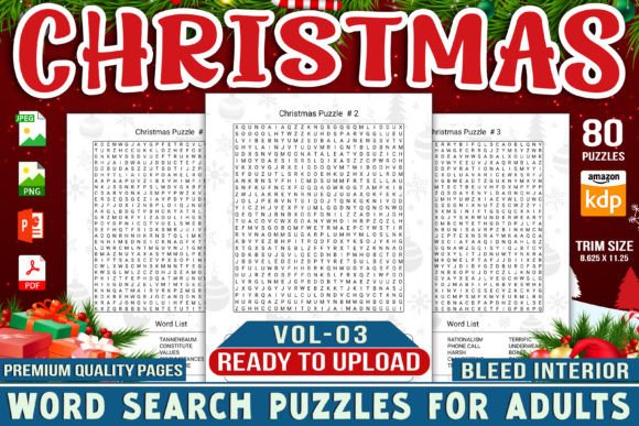 Christmas Word Search for Adults Vol-3