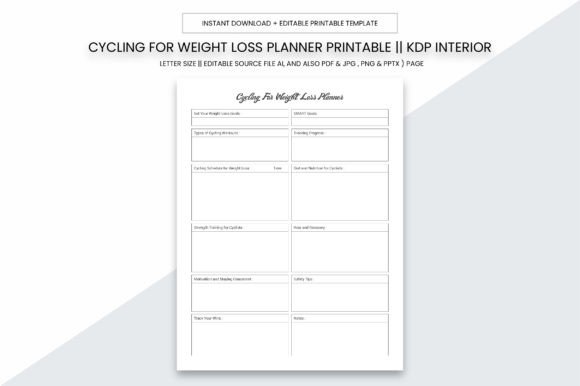 Cycling for Weight Loss Planner