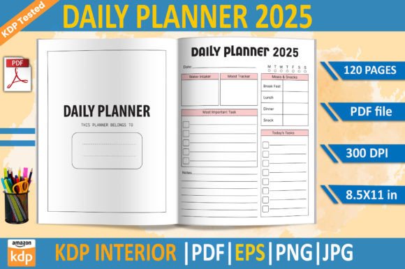 DAILY PLANNER 2025 KDP Interior Template