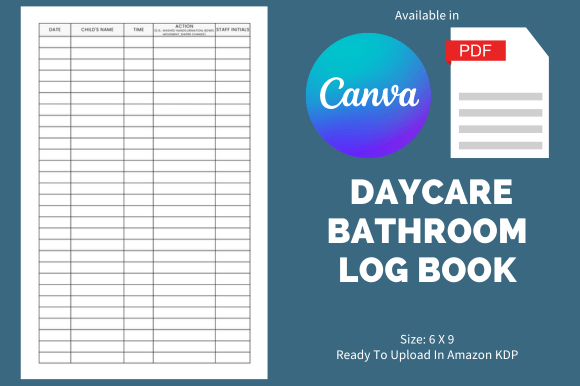 Daycare Bathroom Log Book - KDP Template