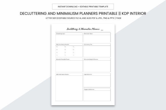 Decluttering and Minimalism Planner