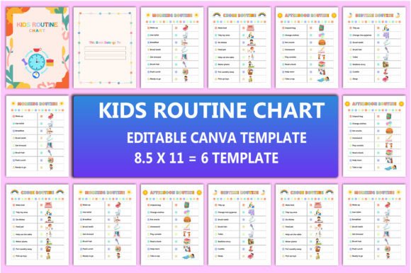 Editable Kids Routine Chart Interior