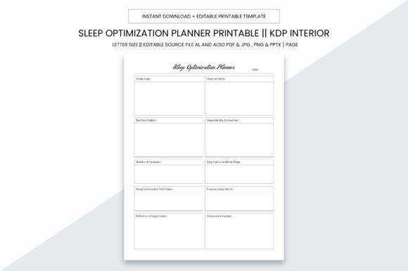 Sleep Optimization Planner Kdp Interior: A Thoughtfully Designed Foundation for Real-World Use