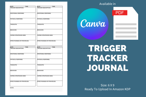 Trigger Tracker Journal - KDP Template